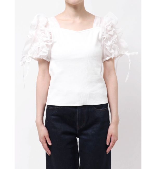 dazzlin「ショルダーボリュームフリルカットプルオーバー」|Tシャツ・カットソー|