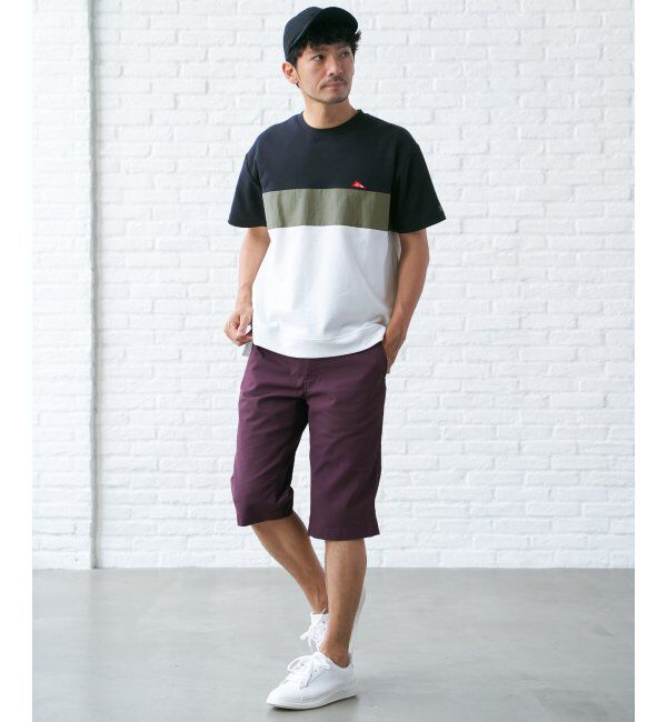 ikka「URBAN NATURE LIFE アーバンネイチャーライフ ワンポイント切り替えTシャツ」|Tシャツ・カットソー|