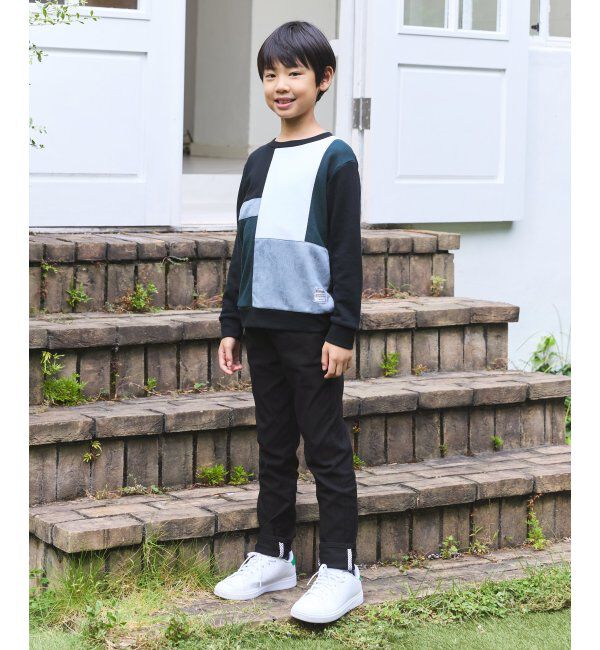 ikka kids「【親子コーデ】フェイクスエードブロックスプルオーバー（120~160cm）」|Tシャツ・カットソー|