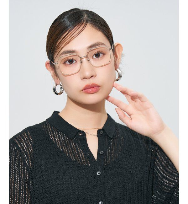  「ウエリントン型メガネ｜読書 レディース 女性用 大人可愛い 大理石｜Zoff｜CHIC レンズ交換券付」|メガネ|