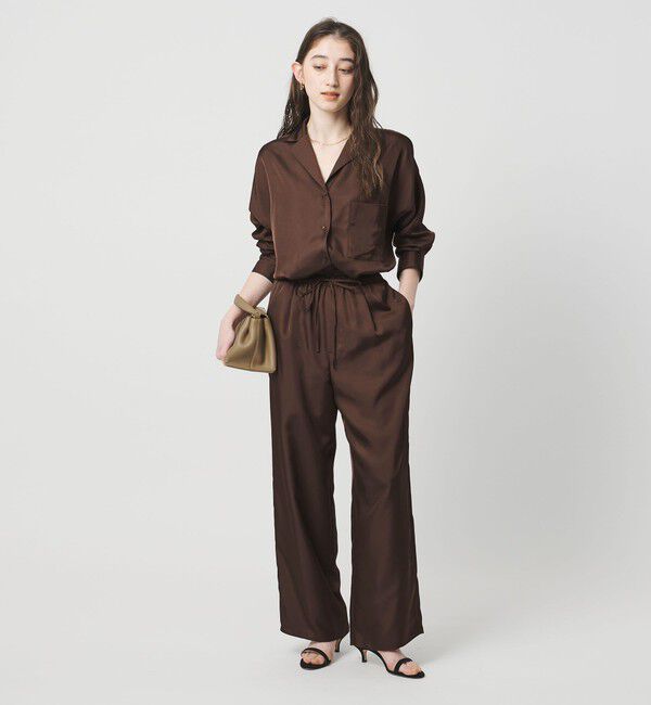 UNITED ARROWS「シルクライク イージーパンツ」|チノ|