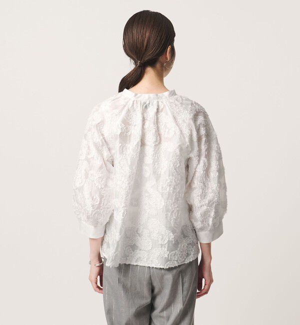 UNITED ARROWS「ラメ カット ジャガード ブラウス ‐ウォッシャブル‐」|シャツ・ブラウス|