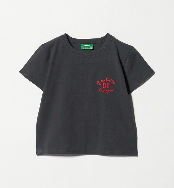 NICE WEATHER「＜GREEN BUTTER＞クロップカーシブ Tシャツ」|Tシャツ・カットソー|DK.GRAY