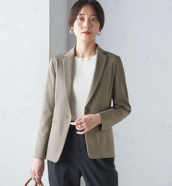 SHIPS for women「〈手洗い可能〉ツイル ストレッチ テーラード ジャケット（セットアップ対応）」|テーラードジャケット|