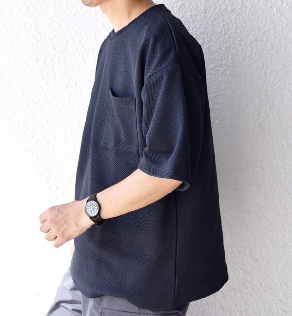 SHIPS any「SHIPS any: 〈洗濯機可能〉フクレ ジャカード リラックス ポケット Tシャツ◇」|Tシャツ・カットソー|