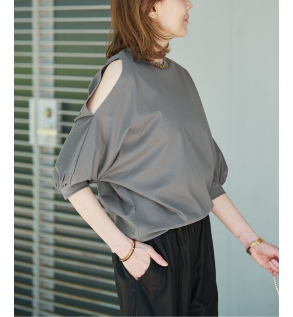 VERMEIL par iena「《追加予約》ショールスリットカットソー」|Tシャツ・カットソー|