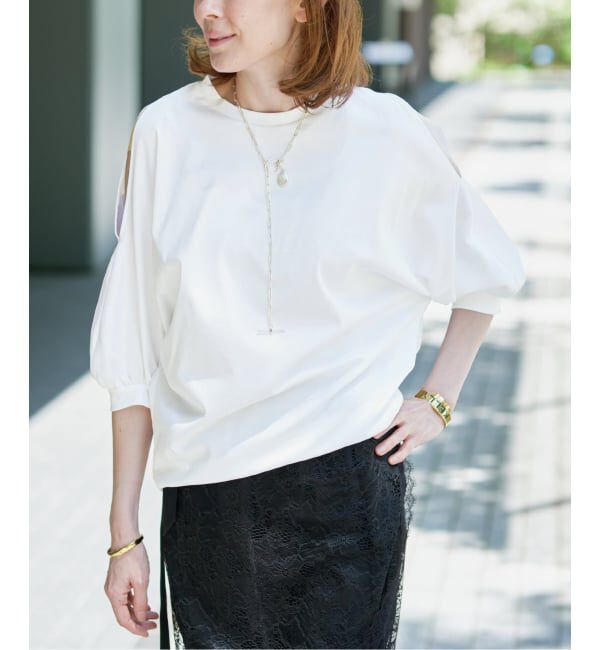 VERMEIL par iena「《追加予約》ショールスリットカットソー」|Tシャツ・カットソー|
