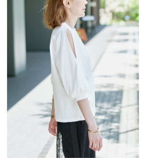 VERMEIL par iena「《追加予約》ショールスリットカットソー」|Tシャツ・カットソー|
