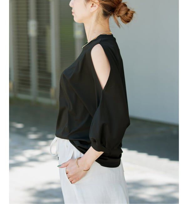 VERMEIL par iena「《追加予約》ショールスリットカットソー」|Tシャツ・カットソー|
