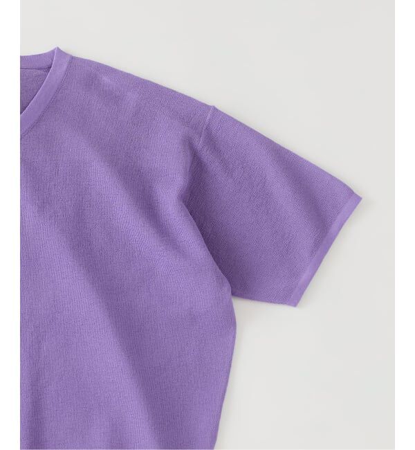 EDIFICE「LINEN LUXE V ネック ニット Tシャツ」|Tシャツ・カットソー|