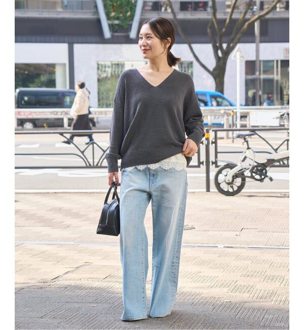 JOURNAL STANDARD「テープヤーンニュアンスVプルオーバー」|ニット・セーター|