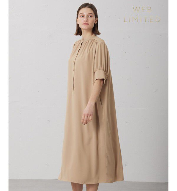 BEIGE,「【WEB限定】SIMEON / ギャザーワンピース」|ワンピース|Beige