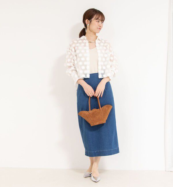 NOLLEY'S sophi「シアーフラワージャガードショートシャツ」|シャツ・ブラウス|
