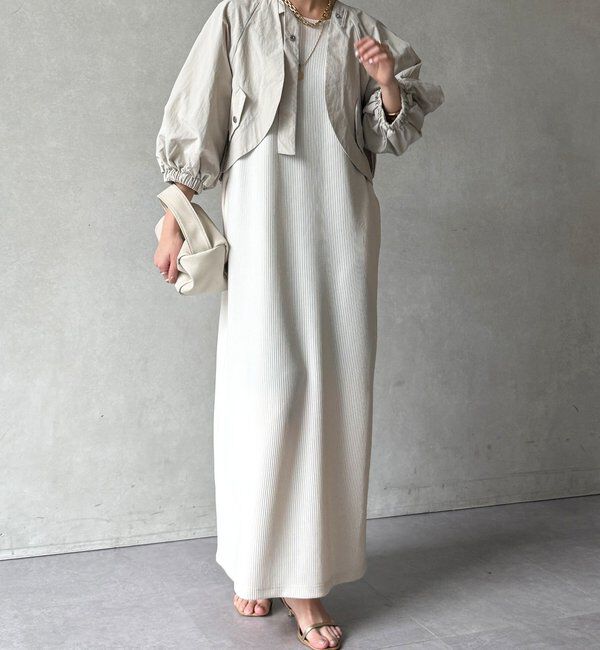  「【WEB限定】ボレロセットカットプリーツワンピース」|ワンピース|