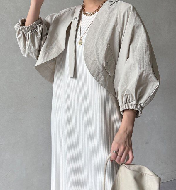  「【WEB限定】ボレロセットカットプリーツワンピース」|ワンピース|