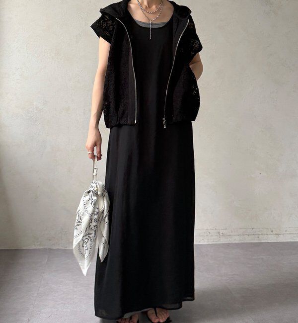  「【WEB限定】コードレースフーディー」|ブルゾン・スタジャン|