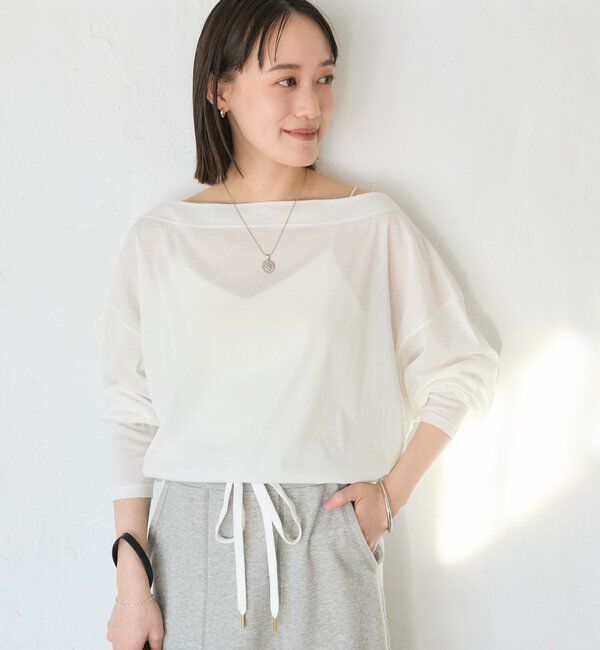  「【大人の肌見せに/抜け感◎】シアードルマンカットソー」|Tシャツ・カットソー|