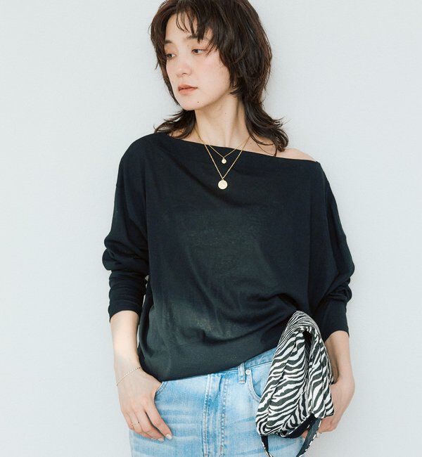  「【大人の肌見せに/抜け感◎】シアードルマンカットソー」|Tシャツ・カットソー|