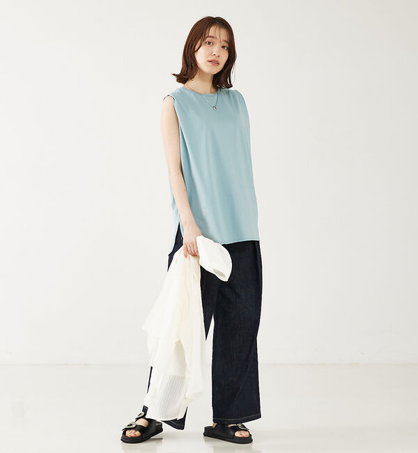 abahouse mavie「タックロングタンク」|Tシャツ・カットソー|