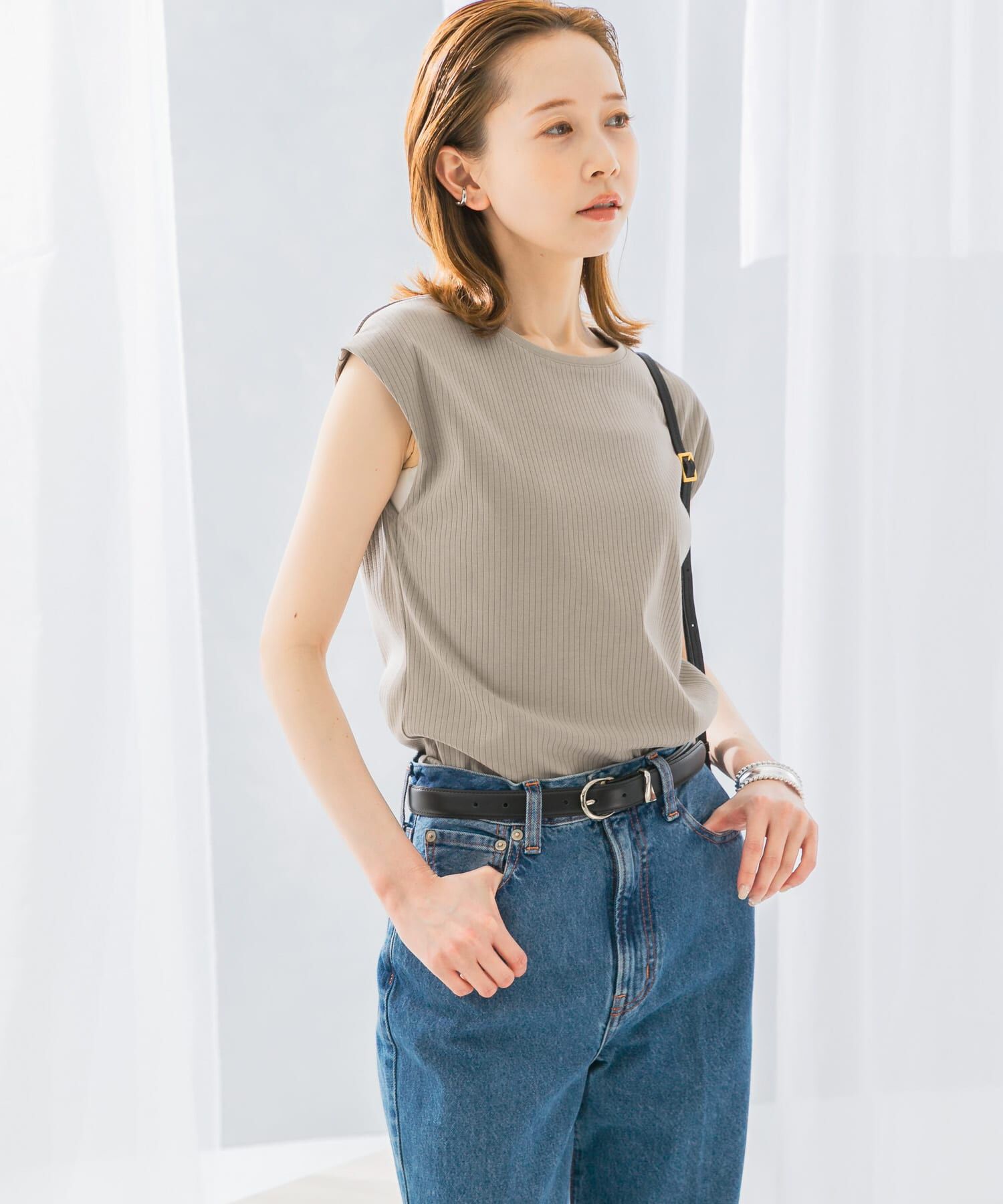 URBAN RESEARCH ROSSO「汗染防止フレンチリブTシャツ」|Tシャツ・カットソー|
