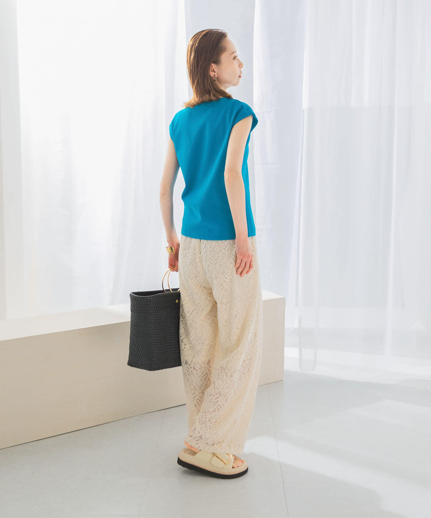 URBAN RESEARCH ROSSO「汗染防止フレンチリブTシャツ」|Tシャツ・カットソー|