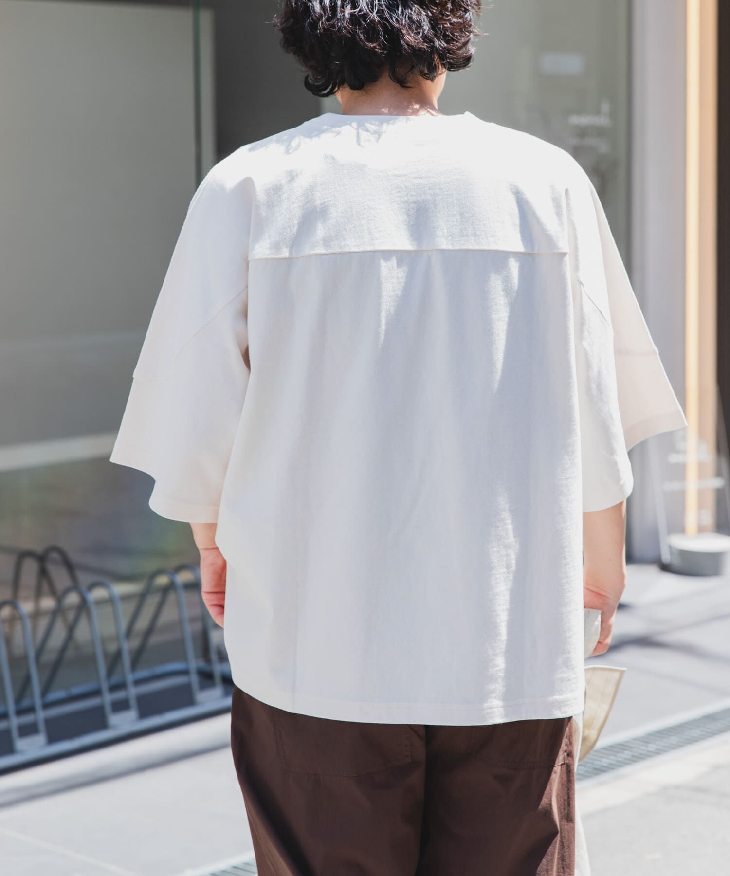 URBAN RESEARCH DOORS「FORK&SPOON　ヘビーウェイトフットボールTシャツ」|Tシャツ・カットソー|