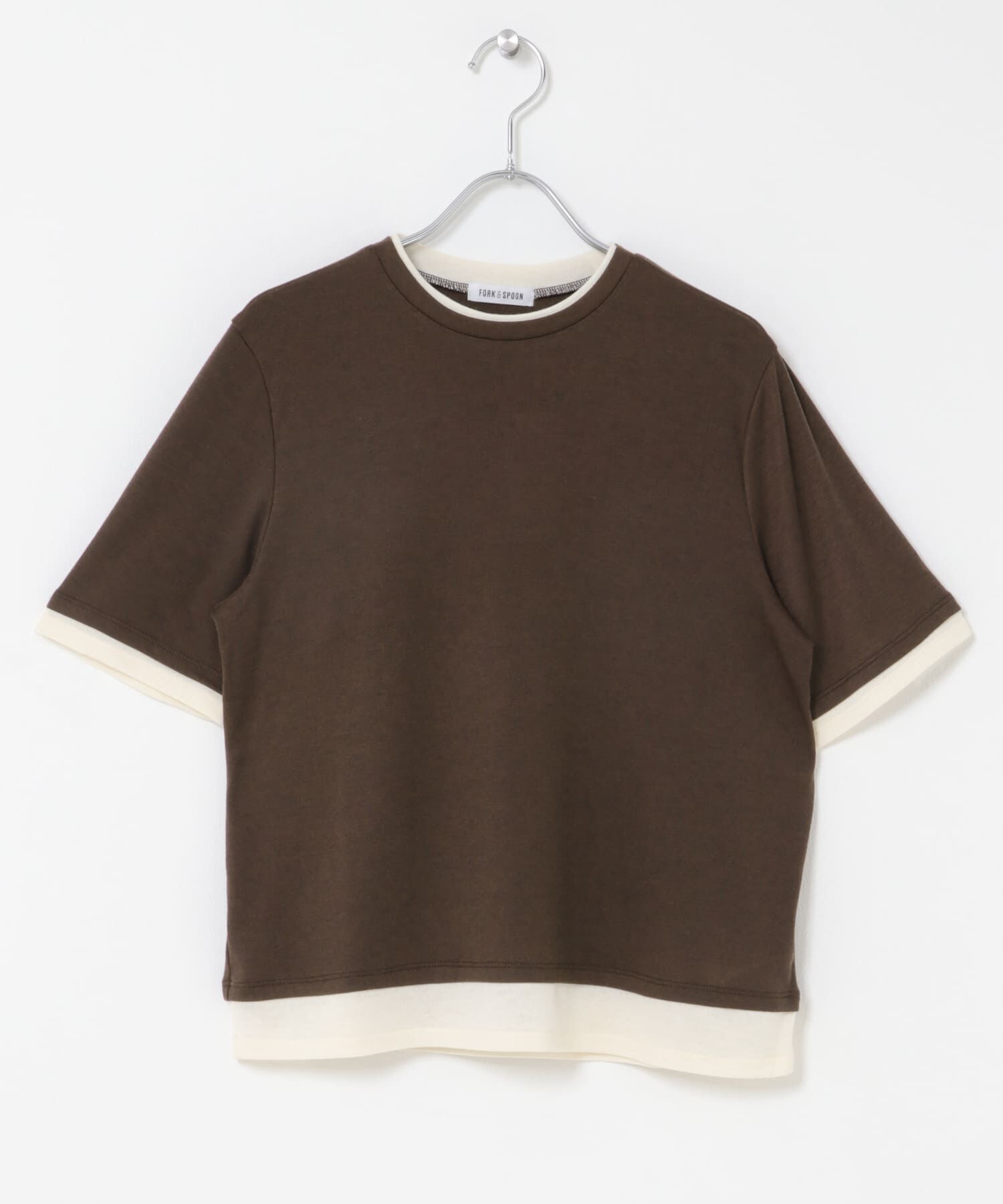 URBAN RESEARCH DOORS「FORK&SPOON　レイヤードTシャツ」|Tシャツ・カットソー|