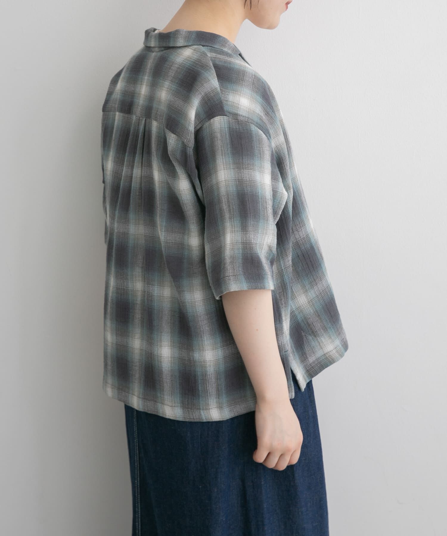URBAN RESEARCH DOORS「FORK&SPOON　メッシュチェックシャツ」|シャツ・ブラウス|