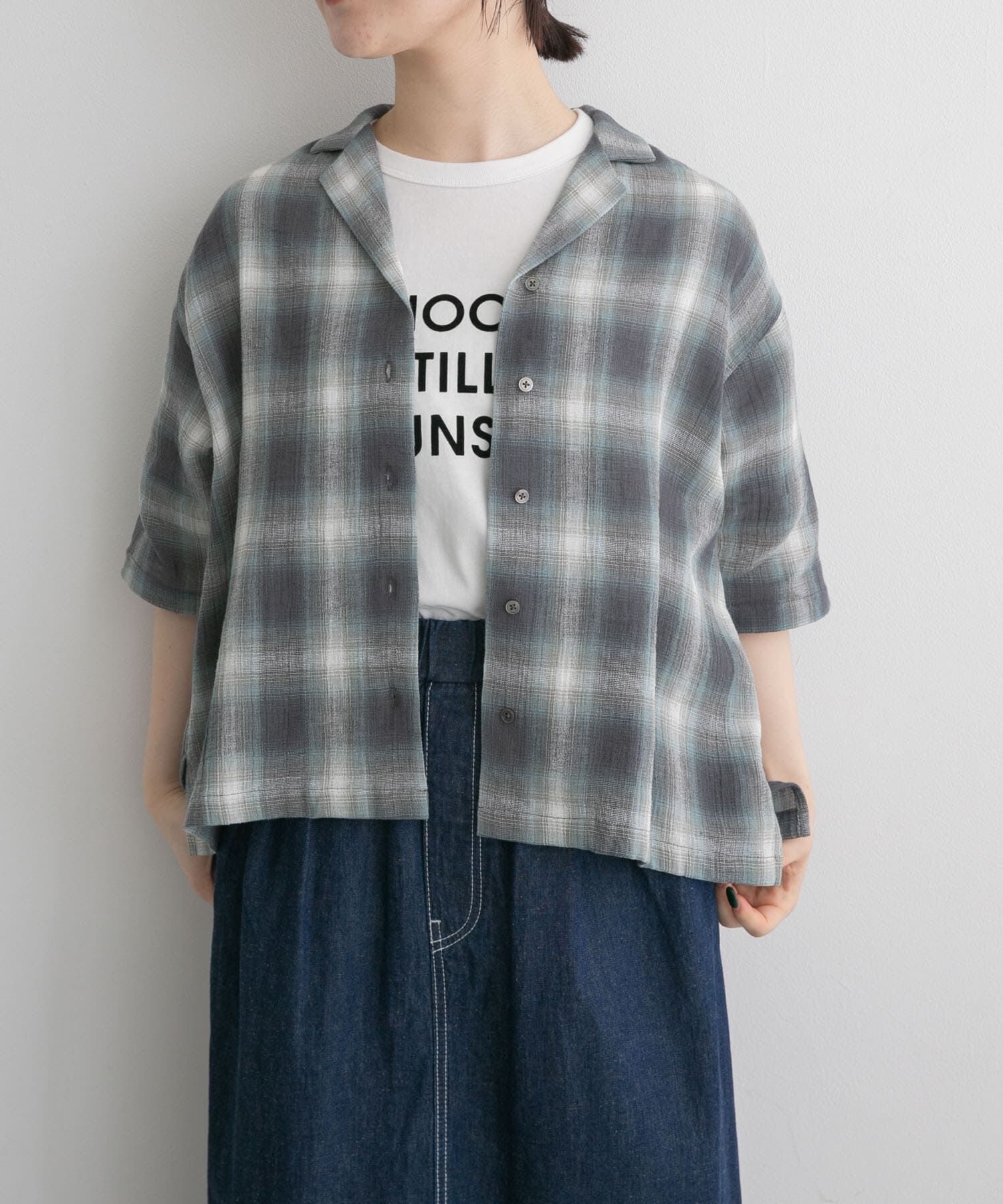 URBAN RESEARCH DOORS「FORK&SPOON　メッシュチェックシャツ」|シャツ・ブラウス|