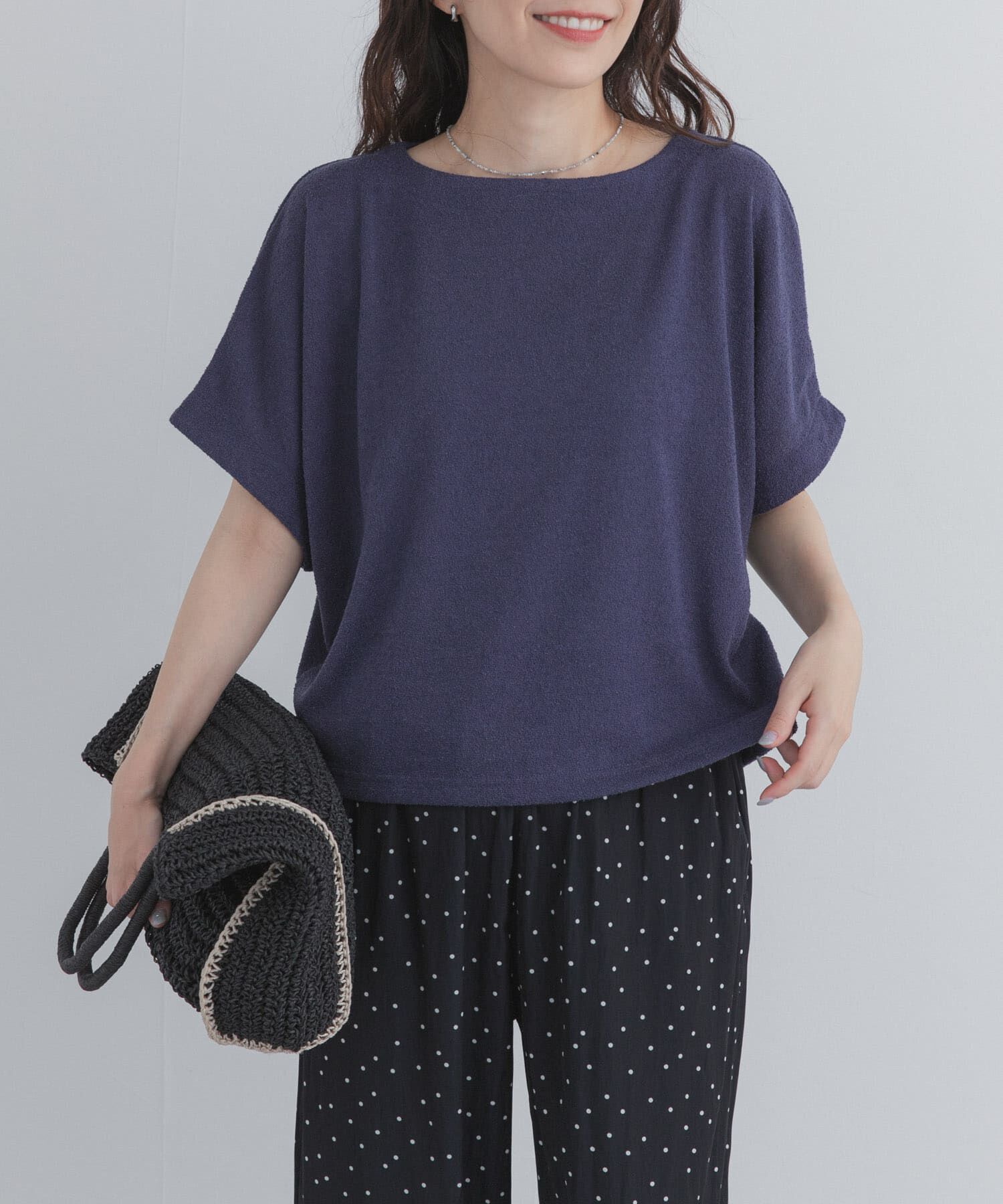 URBAN RESEARCH DOORS「ラフインレイ袖タックプルオーバー」|Tシャツ・カットソー|