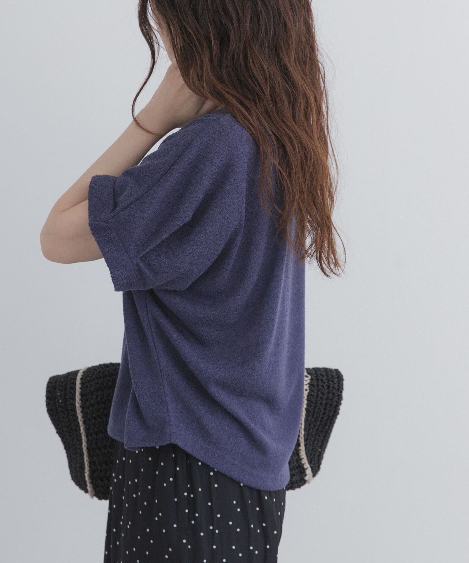 URBAN RESEARCH DOORS「ラフインレイ袖タックプルオーバー」|Tシャツ・カットソー|