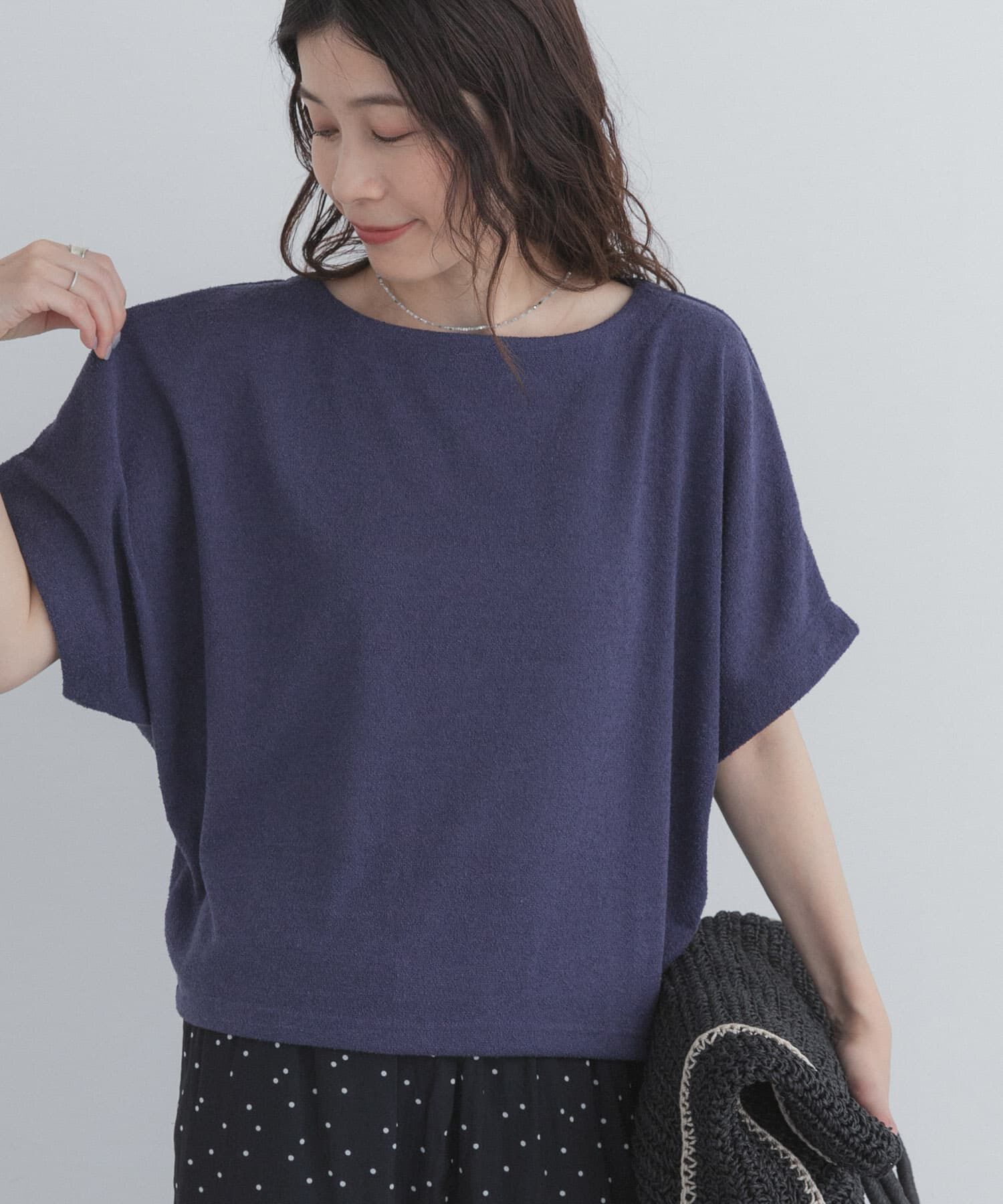 URBAN RESEARCH DOORS「ラフインレイ袖タックプルオーバー」|Tシャツ・カットソー|