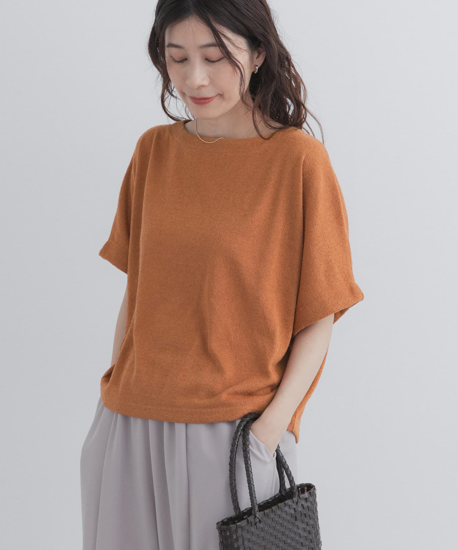 URBAN RESEARCH DOORS「ラフインレイ袖タックプルオーバー」|Tシャツ・カットソー|