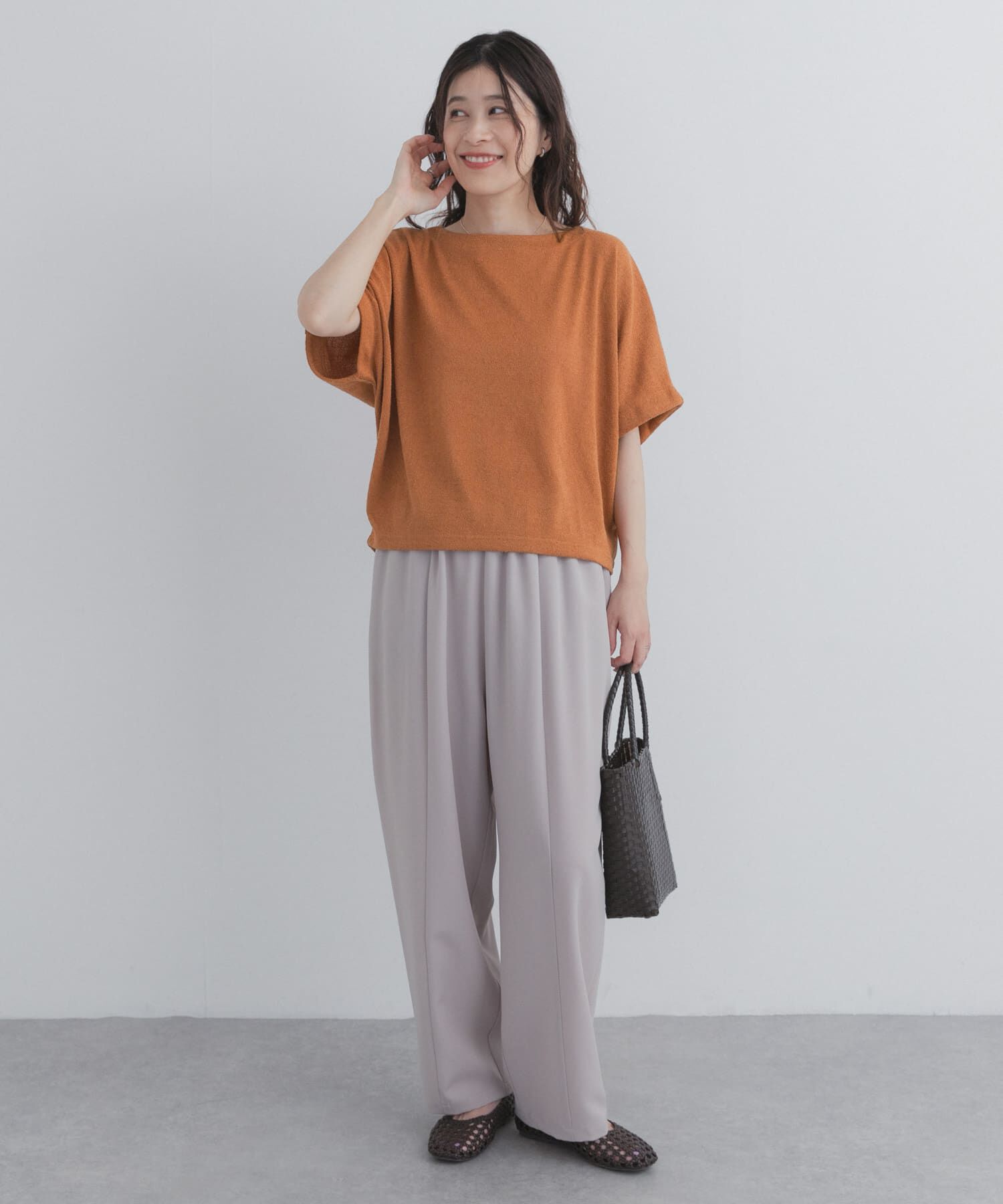 URBAN RESEARCH DOORS「ラフインレイ袖タックプルオーバー」|Tシャツ・カットソー|