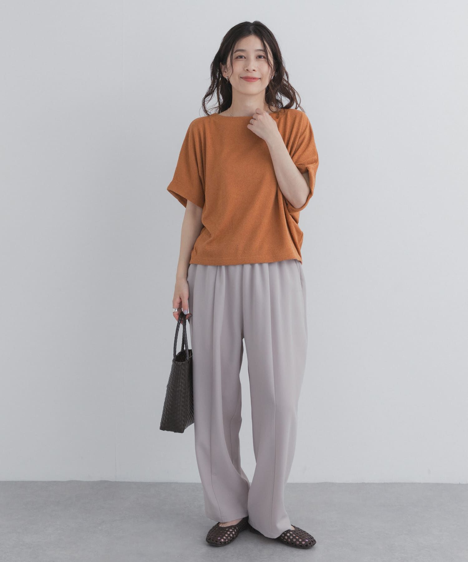 URBAN RESEARCH DOORS「ラフインレイ袖タックプルオーバー」|Tシャツ・カットソー|