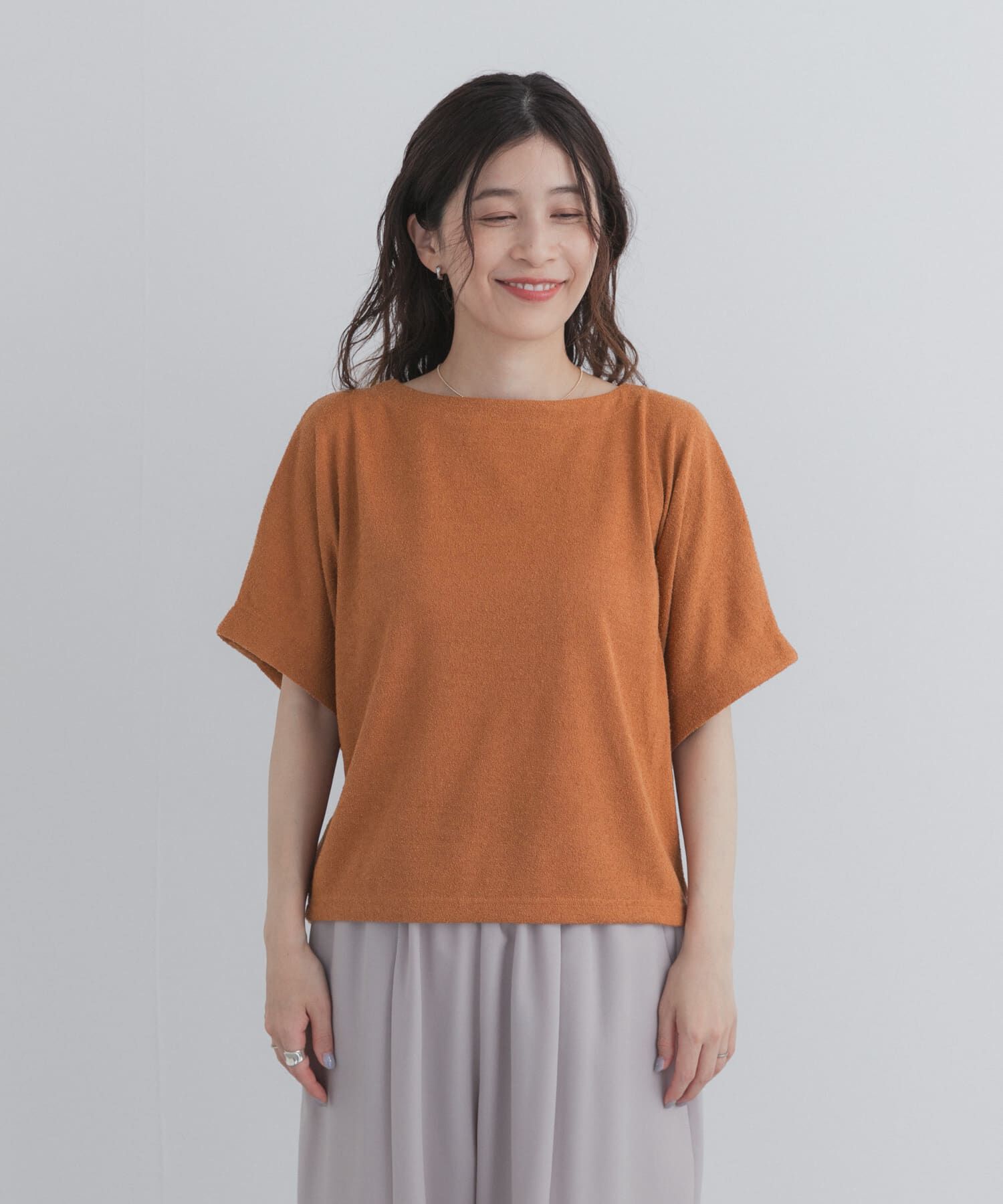 URBAN RESEARCH DOORS「ラフインレイ袖タックプルオーバー」|Tシャツ・カットソー|