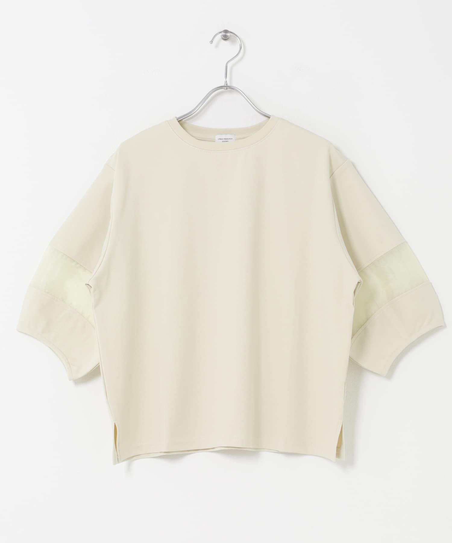 URBAN RESEARCH DOORS「異素材ドッキングスリーブプルオーバー」|Tシャツ・カットソー|