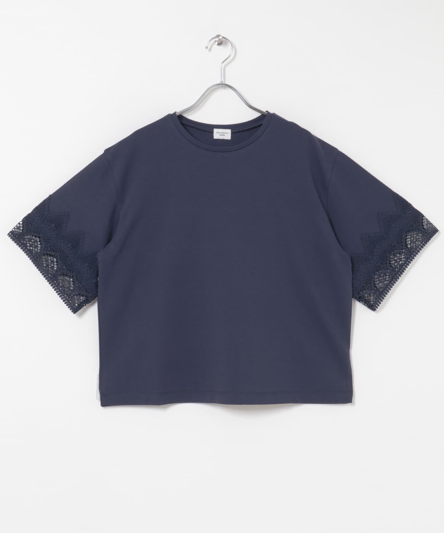 URBAN RESEARCH DOORS「レーススリーブTシャツ」|Tシャツ・カットソー|