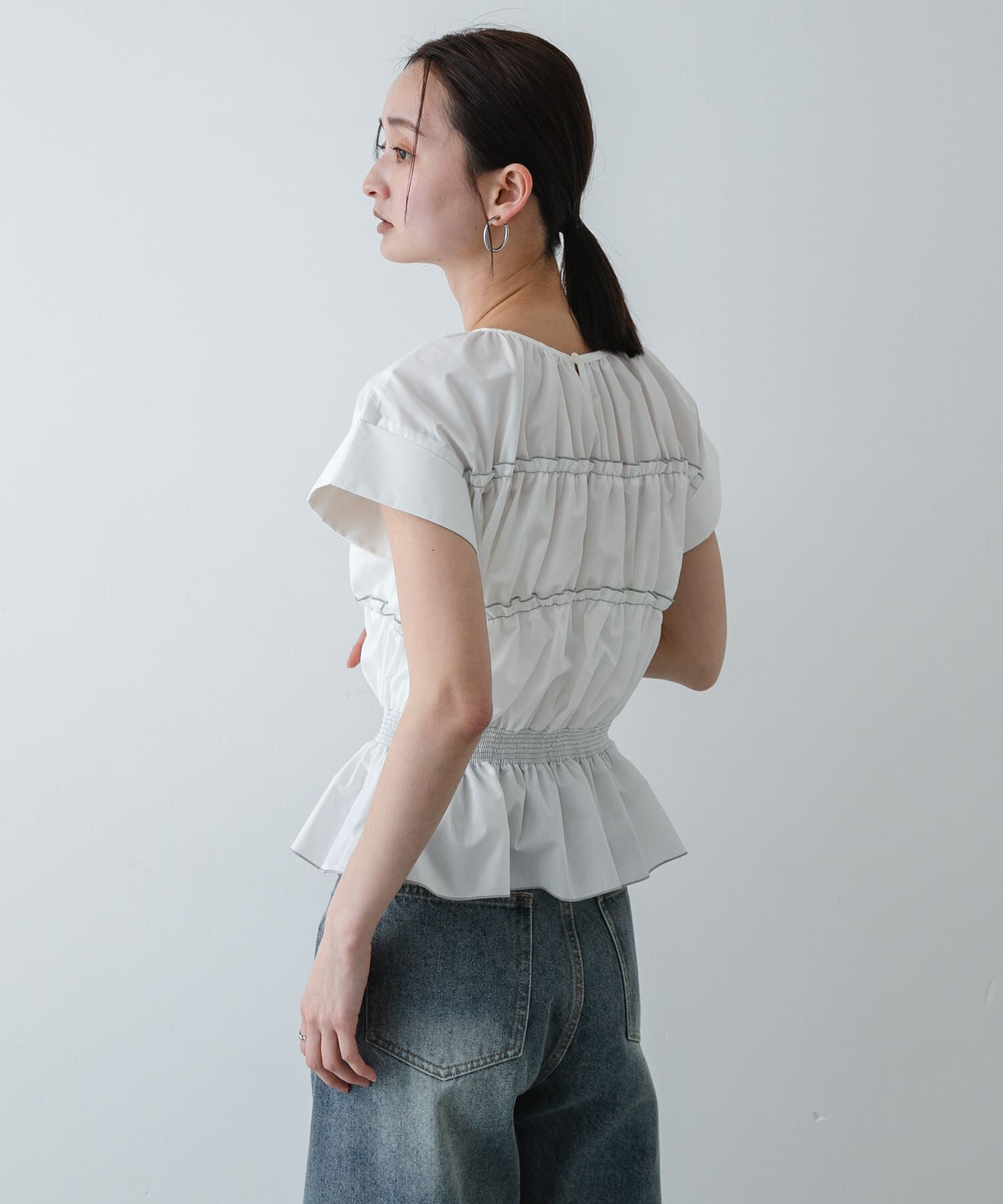 SENSE OF PLACE by URBAN RESEARCH「ロールアップシャーリングブラウス」|シャツ・ブラウス|