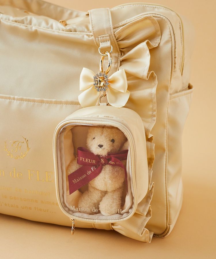Maison de FLEUR「EC限定サテンフリルキャリーオンバッグ」|トートバッグ|