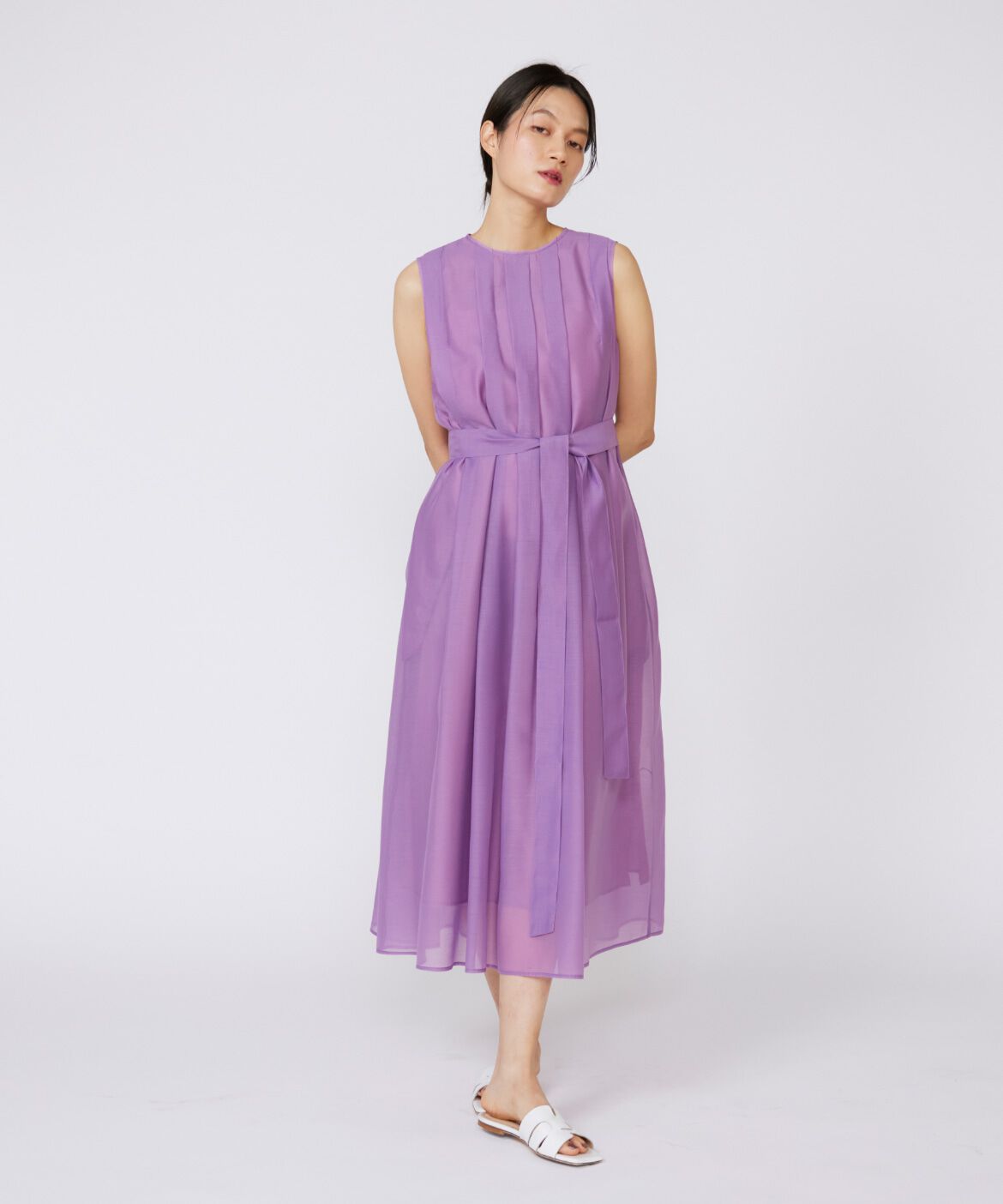 INED「《大きいサイズ》シアーワンピース」|ワンピース|