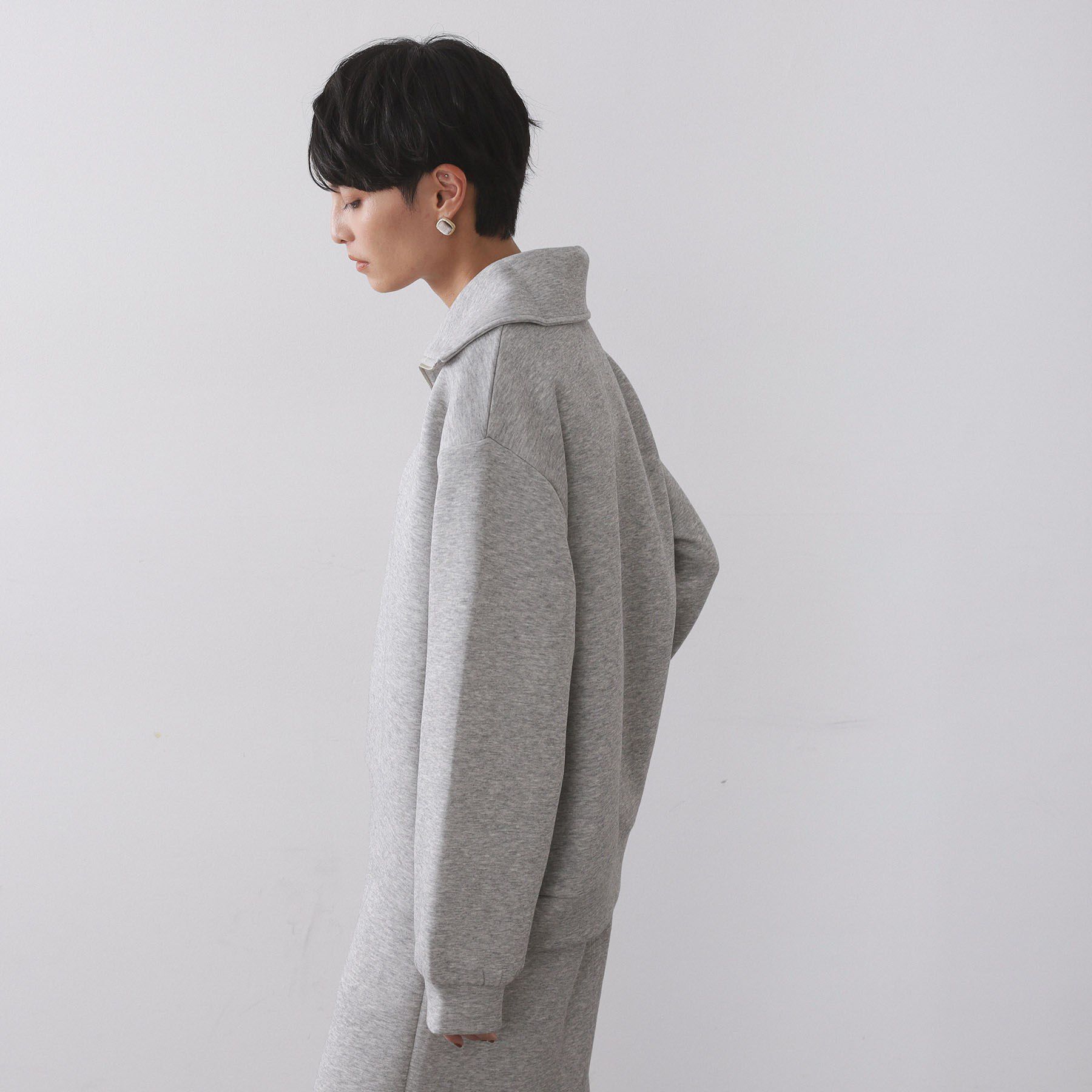 OPAQUE.CLIP「ハーフジップトップス／セットアップ対応可【洗濯機OK】」|Tシャツ・カットソー|