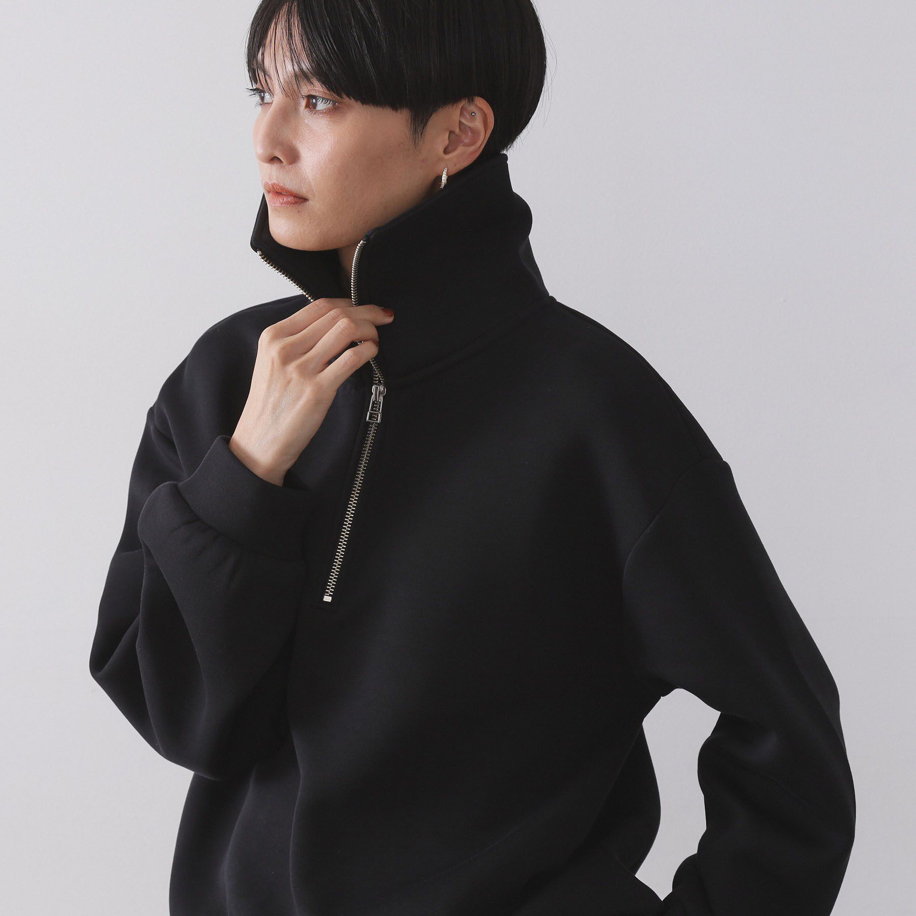 OPAQUE.CLIP「ハーフジップトップス／セットアップ対応可【洗濯機OK】」|Tシャツ・カットソー|
