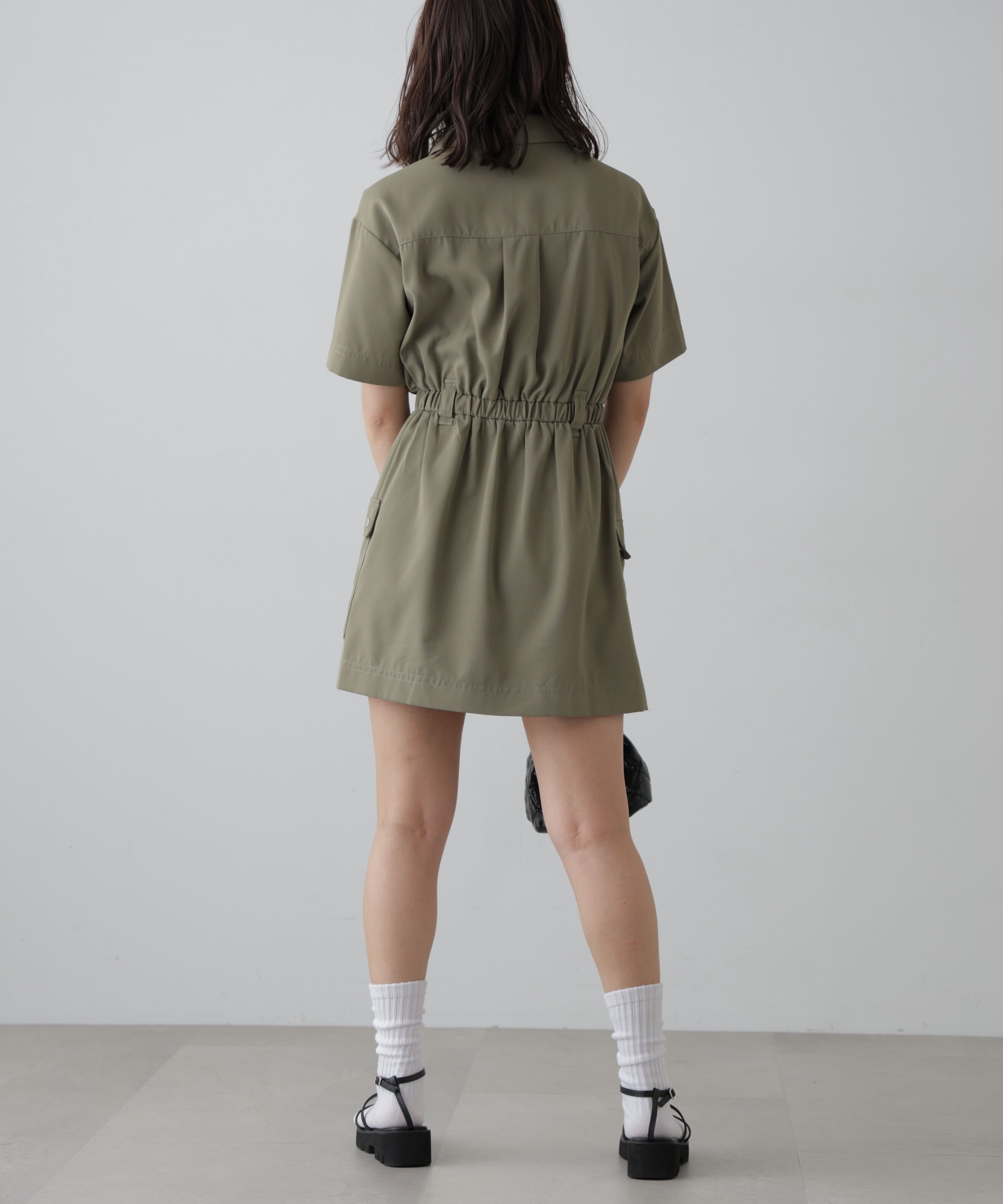  「フロントジップミニワンピース」|ワンピース|