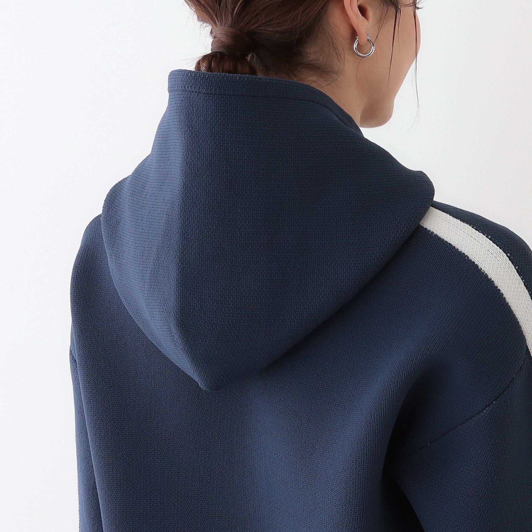 SHOO･LA･RUE「ラインで魅せる スポンディッシュニットZIPパーカ」|カーディガン|