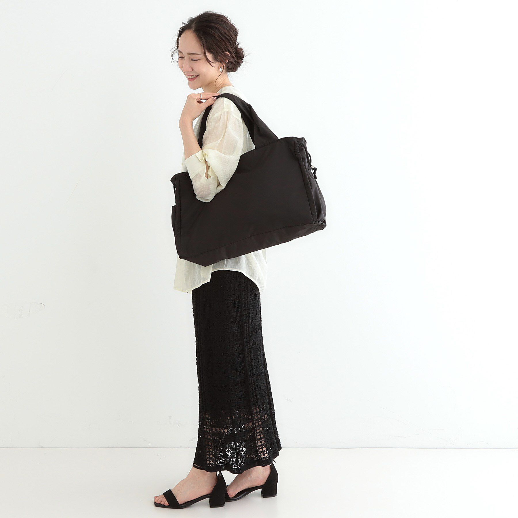 SHOO･LA･RUE「【撥水】サイドドロストトートバッグ」|トートバッグ|