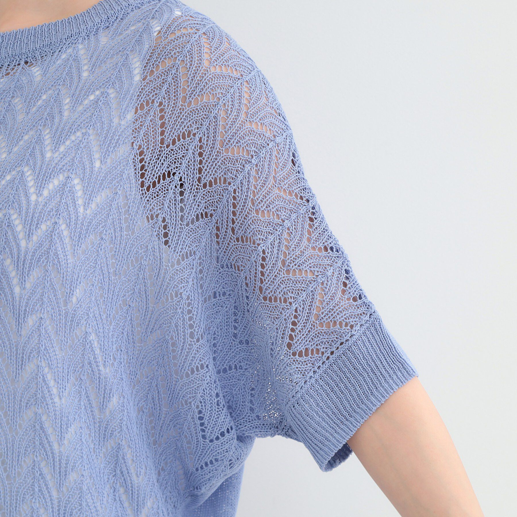 SHOO･LA･RUE「【2点セット/洗濯機可/S-LL】涼やか大人の透かしドルマンニット」|その他|