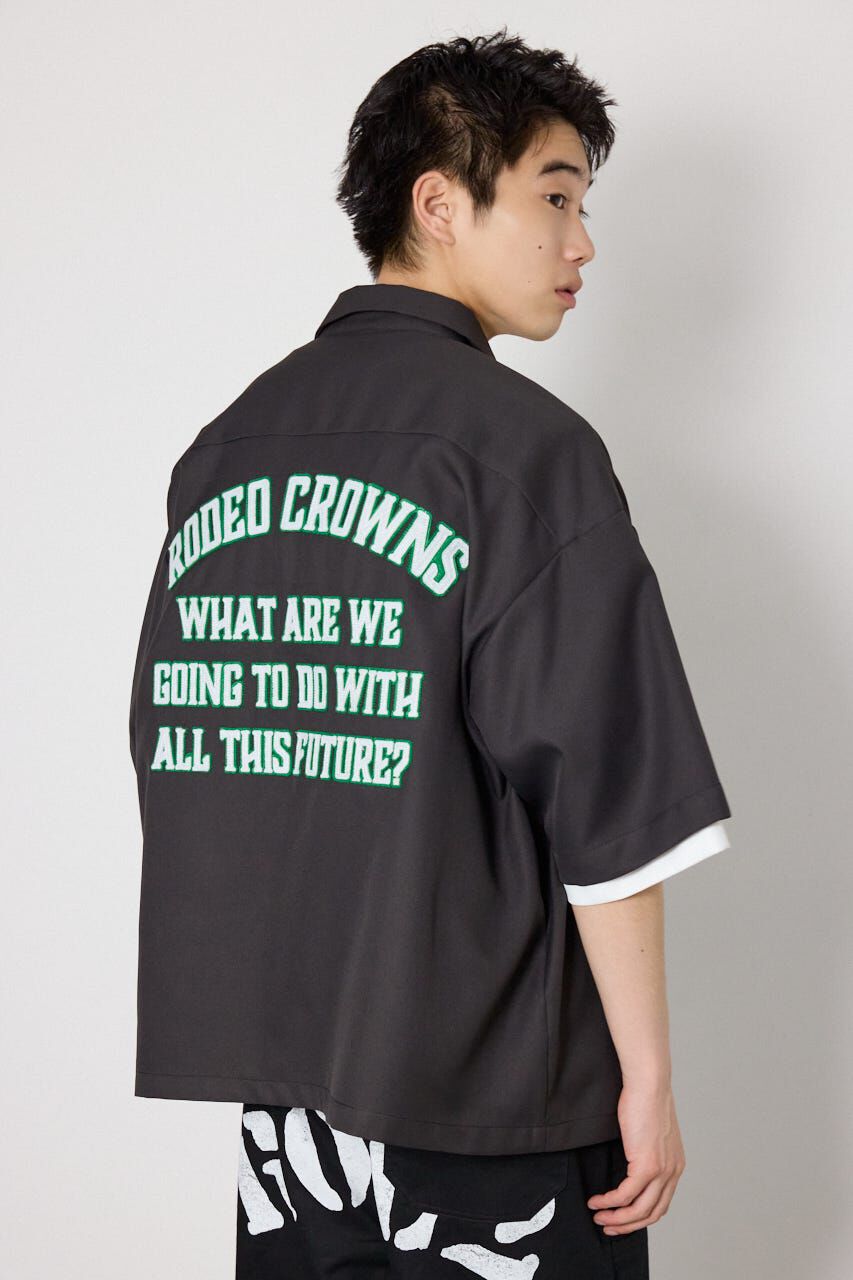 RODEO CROWNS「バックテキストシャツ」|シャツ・ブラウス|C.GRY