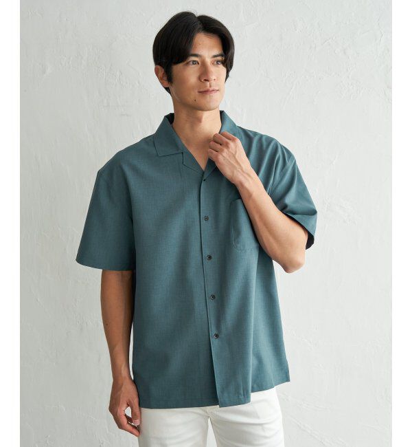 ikka「【MonoMax &times; 小泉孝太郎】Reflax(R)冷感UVオープンカラーシャツ「小泉孝太郎さん着用モデル」」|シャツ・ブラウス|