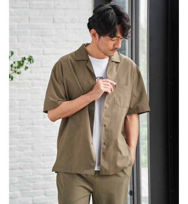 ikka「【MonoMax &times; 小泉孝太郎】Reflax(R)冷感UVオープンカラーシャツ「小泉孝太郎さん着用モデル」」|シャツ・ブラウス|